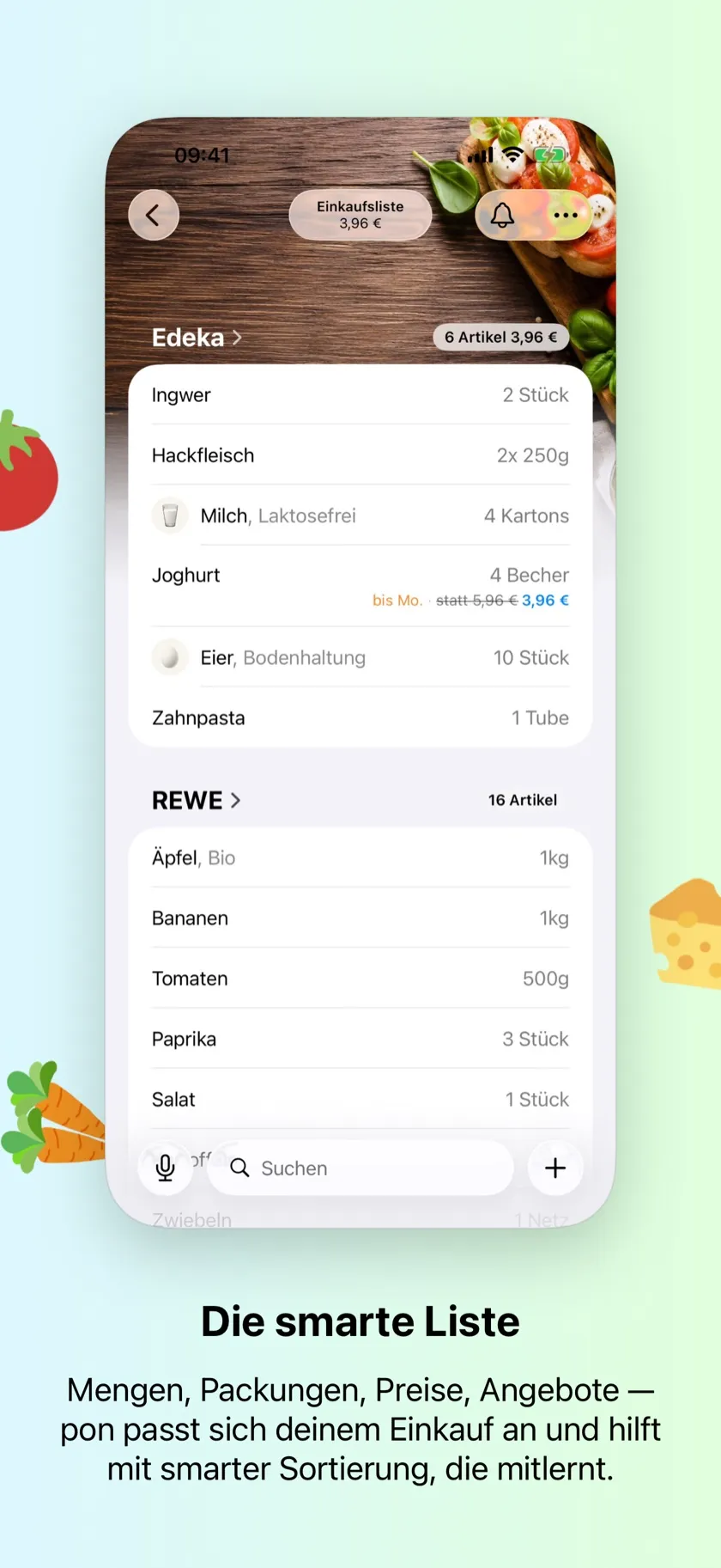 Deine Liste, sortiert wie dein Supermarkt
